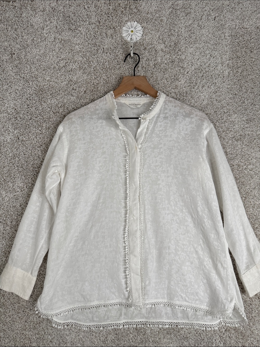 Guglielminotti Lace Blouse Top Cotton 42